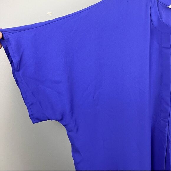 Chico’s purple dolman sleeve chiffon popover flowy blouse - Picture 3 of 10